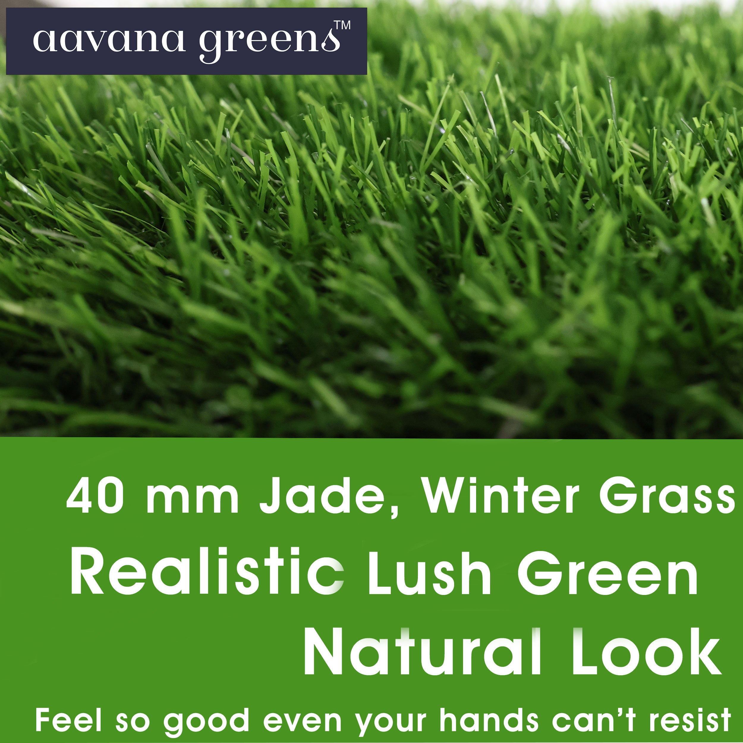 40mm Jade Artificial Grass 6.5 Feet Width PE & PU Material Grass For Indoor And Outdoor Use